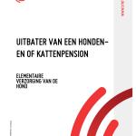 Uitbater van een honden- en of kattenpension - Elementaire verzorging van de hond